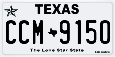 TX license plate CCM9150