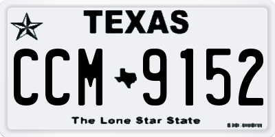 TX license plate CCM9152