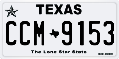 TX license plate CCM9153