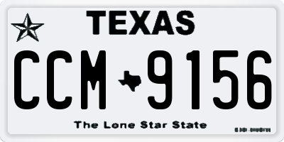 TX license plate CCM9156