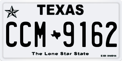 TX license plate CCM9162