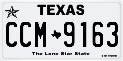 TX license plate CCM9163
