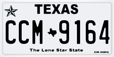 TX license plate CCM9164