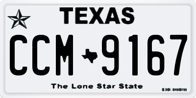 TX license plate CCM9167