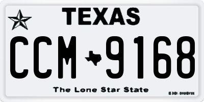 TX license plate CCM9168