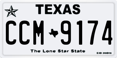 TX license plate CCM9174