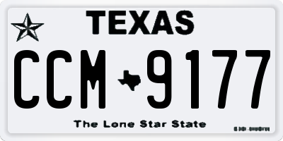TX license plate CCM9177