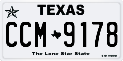 TX license plate CCM9178