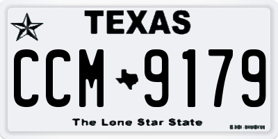 TX license plate CCM9179