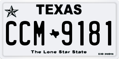 TX license plate CCM9181