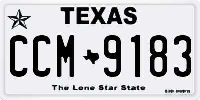 TX license plate CCM9183