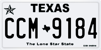 TX license plate CCM9184
