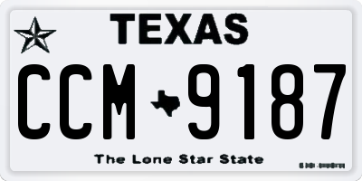 TX license plate CCM9187