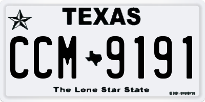TX license plate CCM9191