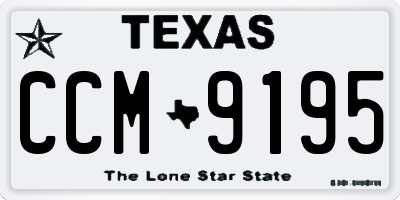 TX license plate CCM9195