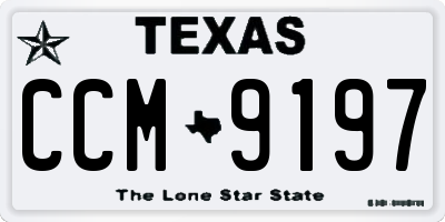 TX license plate CCM9197