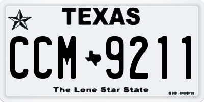TX license plate CCM9211