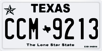 TX license plate CCM9213