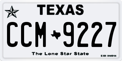 TX license plate CCM9227