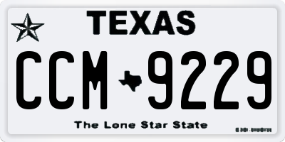 TX license plate CCM9229
