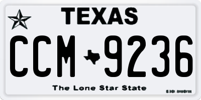 TX license plate CCM9236