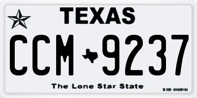 TX license plate CCM9237