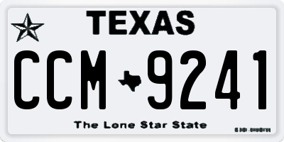 TX license plate CCM9241
