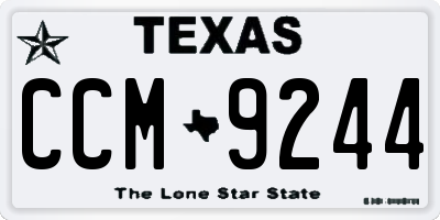 TX license plate CCM9244