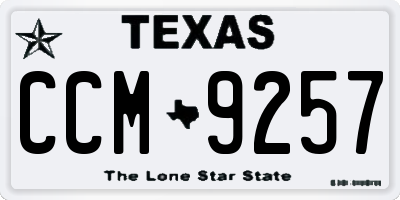 TX license plate CCM9257