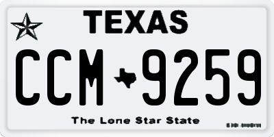 TX license plate CCM9259
