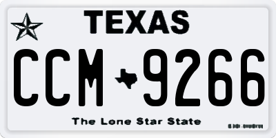 TX license plate CCM9266