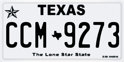 TX license plate CCM9273