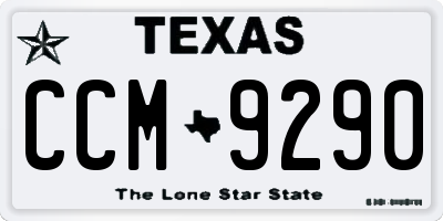 TX license plate CCM9290