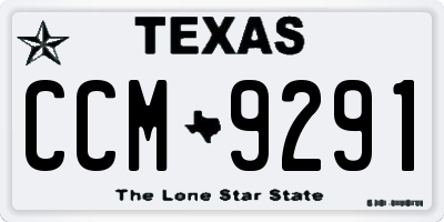 TX license plate CCM9291