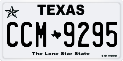 TX license plate CCM9295
