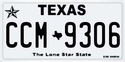 TX license plate CCM9306