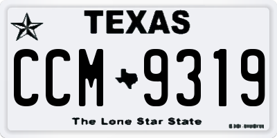 TX license plate CCM9319
