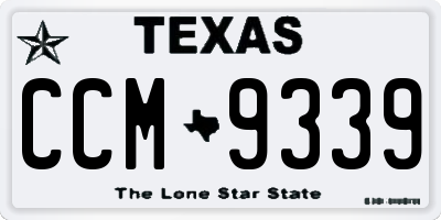 TX license plate CCM9339