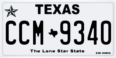 TX license plate CCM9340