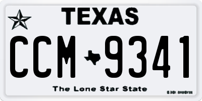 TX license plate CCM9341