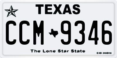 TX license plate CCM9346