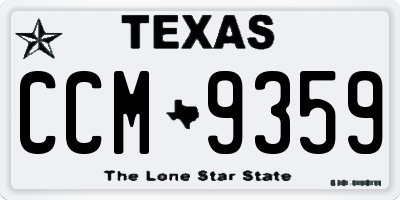 TX license plate CCM9359