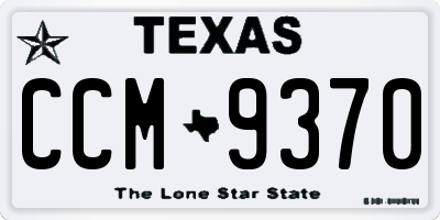 TX license plate CCM9370