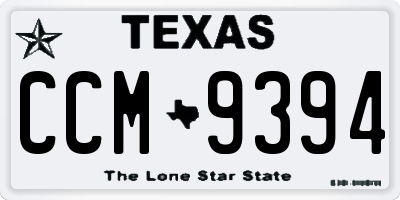 TX license plate CCM9394