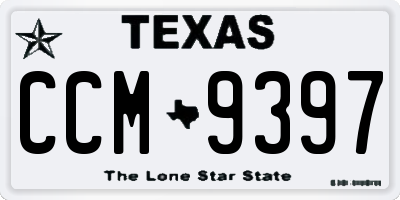 TX license plate CCM9397