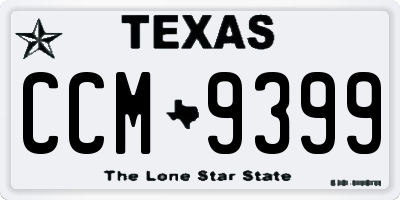 TX license plate CCM9399