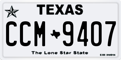 TX license plate CCM9407