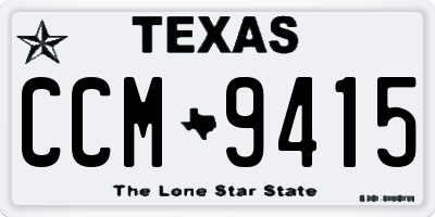 TX license plate CCM9415