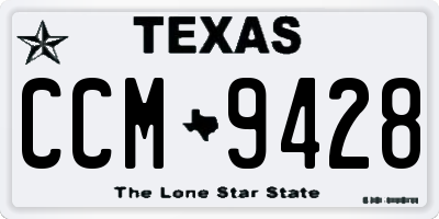 TX license plate CCM9428