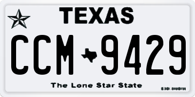 TX license plate CCM9429